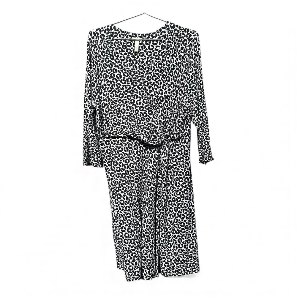 Soma Black and White Patterned Dress Size XL
